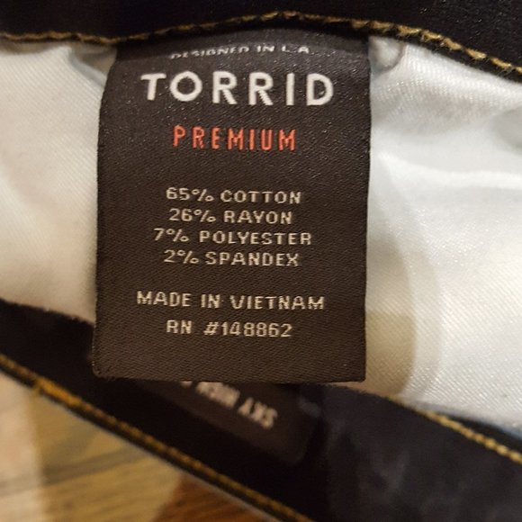 Torrid Premium Sky High Skinny Jeans with Button Fly Size 30XT - Picture 14 of 16